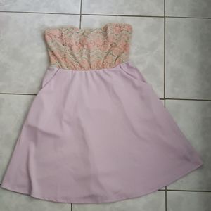 Color Me Red Strapless Dress, Size M